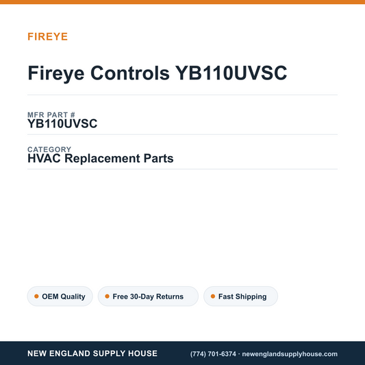 Fireye Controls YB110UVSC — New England Supply House spec card [NESH-SPEC-CARD-V2]