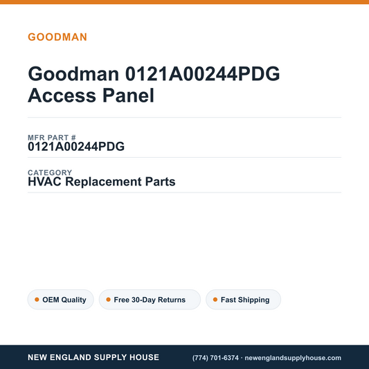 Goodman 0121A00244PDG Access Panel — New England Supply House spec card [NESH-SPEC-CARD-V2]