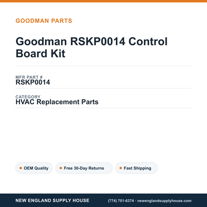 Goodman RSKP0014 Control Board Kit — New England Supply House spec card [NESH-SPEC-CARD-V2]