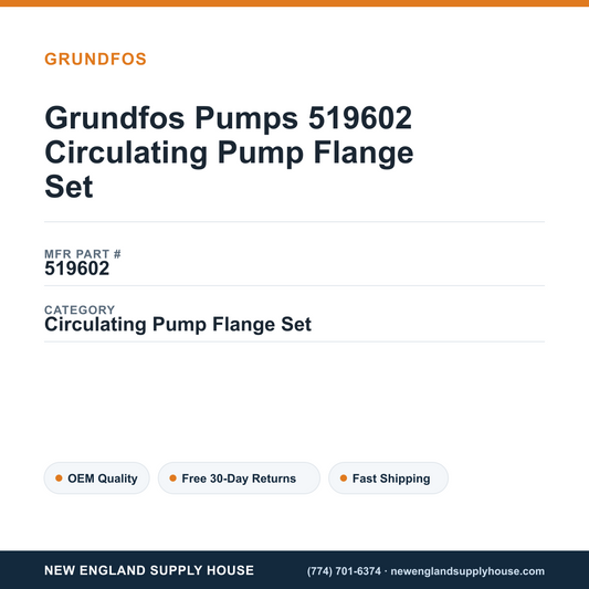 Grundfos Pumps 519602 Circulating Pump Flange Set — New England Supply House spec card [NESH-SPEC-CARD-V2]