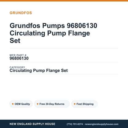 Grundfos Pumps 96806130 Circulating Pump Flange Set — New England Supply House spec card [NESH-SPEC-CARD-V2]