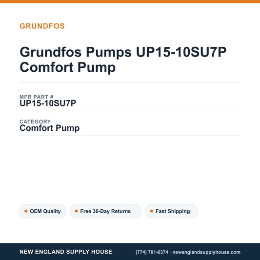 Grundfos Pumps UP15-10SU7P Comfort Pump — New England Supply House spec card [NESH-SPEC-CARD-V2]