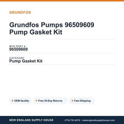 Grundfos Pumps 96509609 Pump Gasket Kit — New England Supply House spec card [NESH-SPEC-CARD-V2]