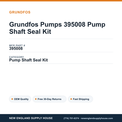 Grundfos Pumps 395008 Pump Shaft Seal Kit — New England Supply House spec card [NESH-SPEC-CARD-V2]