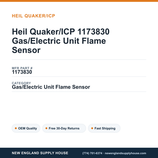 Heil Quaker/ICP 1173830 Gas/Electric Unit Flame Sensor — New England Supply House spec card [NESH-SPEC-CARD-V2]