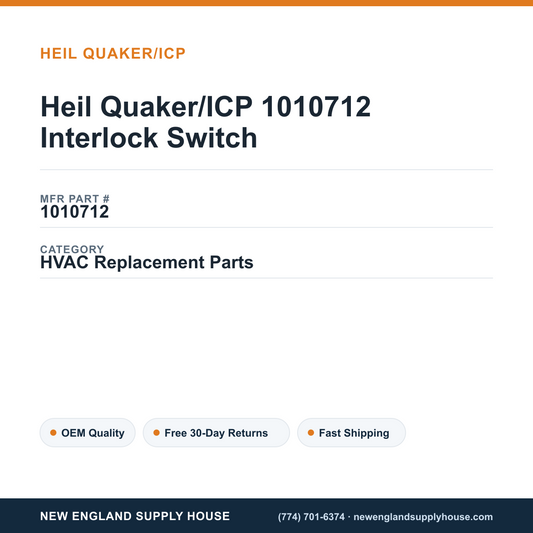Heil Quaker/ICP 1010712 Interlock Switch — New England Supply House spec card [NESH-SPEC-CARD-V2]