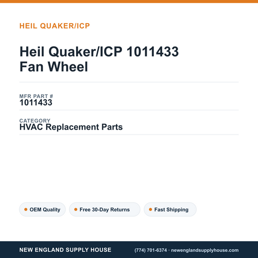 Heil Quaker/ICP 1011433 Fan Wheel — New England Supply House spec card [NESH-SPEC-CARD-V2]