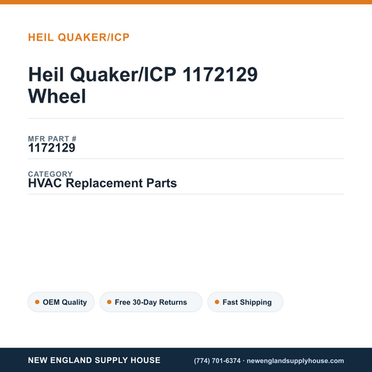 Heil Quaker/ICP 1172129 Wheel — New England Supply House spec card [NESH-SPEC-CARD-V2]