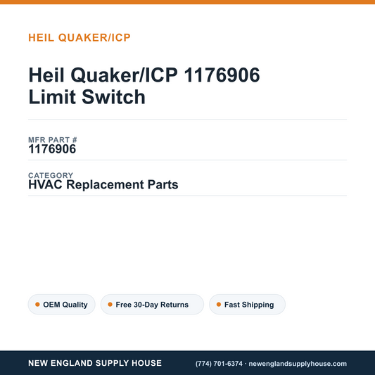 Heil Quaker/ICP 1176906 Limit Switch — New England Supply House spec card [NESH-SPEC-CARD-V2]