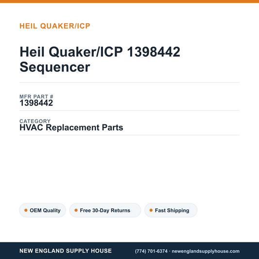 Heil Quaker/ICP 1398442 Sequencer — New England Supply House spec card [NESH-SPEC-CARD-V2]