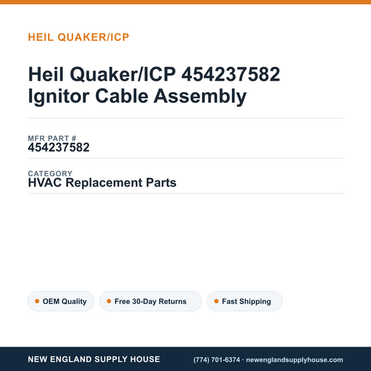 Heil Quaker/ICP 454237582 Ignitor Cable Assembly — New England Supply House spec card [NESH-SPEC-CARD-V2]