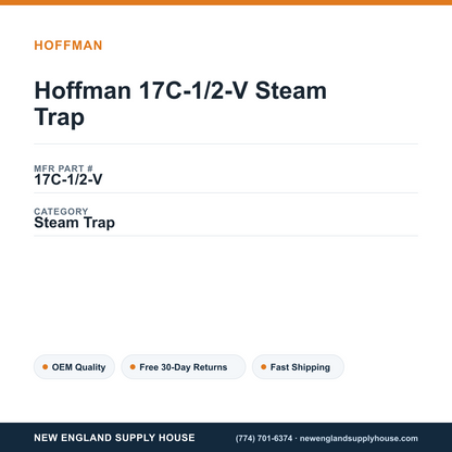 Hoffman 17C-1/2-V Steam Trap — New England Supply House spec card [NESH-SPEC-CARD-V2]
