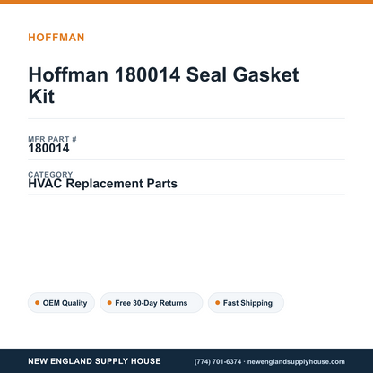 Hoffman 180014 Seal Gasket Kit — New England Supply House spec card [NESH-SPEC-CARD-V2]