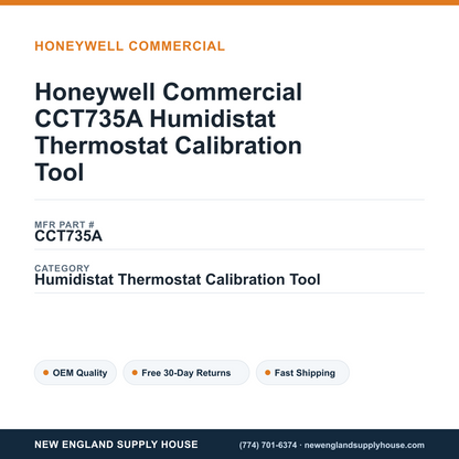 Honeywell Commercial CCT735A Humidistat Thermostat Calibration Tool — New England Supply House spec card [NESH-SPEC-CARD-V2]
