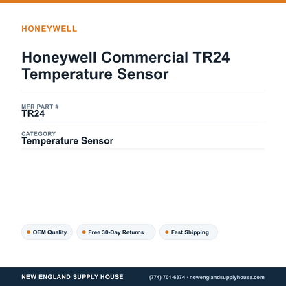 Honeywell Commercial TR24 Temperature Sensor — New England Supply House spec card [NESH-SPEC-CARD-V2]