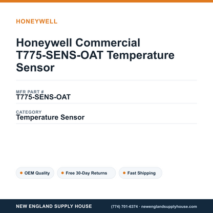 Honeywell Commercial T775-SENS-OAT Temperature Sensor — New England Supply House spec card [NESH-SPEC-CARD-V2]