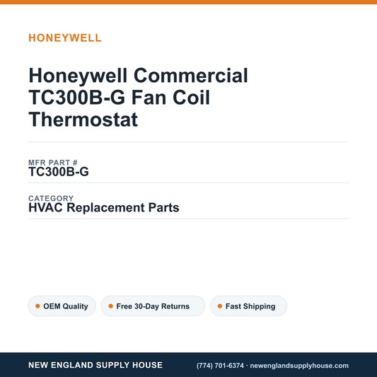 Honeywell Commercial TC300B-G Fan Coil Thermostat — New England Supply House spec card [NESH-SPEC-CARD-V2]
