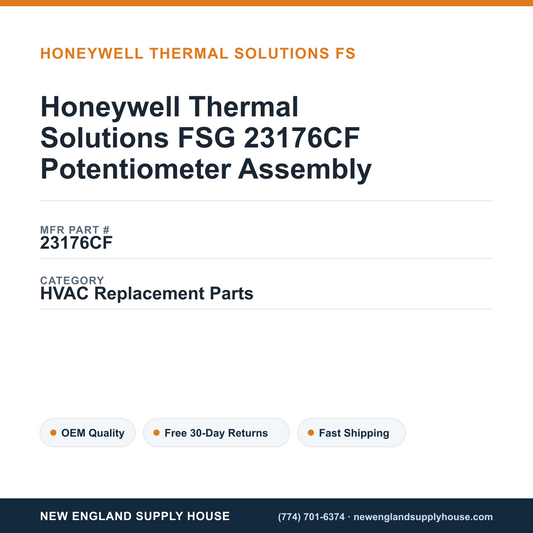 Honeywell Thermal Solutions FSG 23176CF Potentiometer Assembly — New England Supply House spec card [NESH-SPEC-CARD-V2]