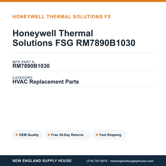 Honeywell Thermal Solutions FSG RM7890B1030 — New England Supply House spec card [NESH-SPEC-CARD-V2]
