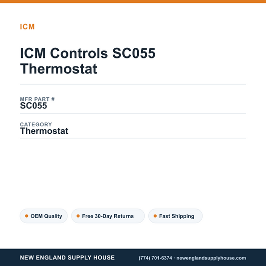 ICM Controls SC055 Thermostat — New England Supply House spec card [NESH-SPEC-CARD-V2]