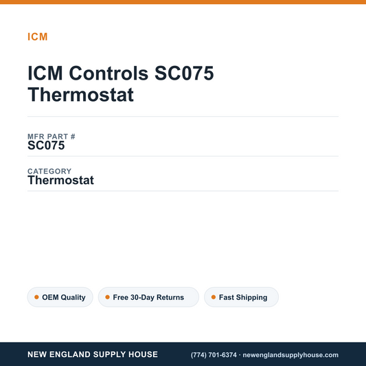 ICM Controls SC075 Thermostat — New England Supply House spec card [NESH-SPEC-CARD-V2]