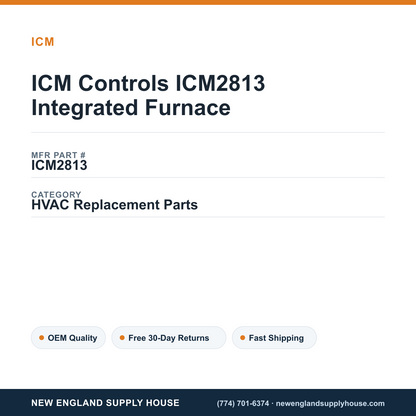ICM Controls ICM2813 Integrated Furnace — New England Supply House spec card [NESH-SPEC-CARD-V2]