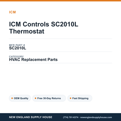 ICM Controls SC2010L Thermostat — New England Supply House spec card [NESH-SPEC-CARD-V2]