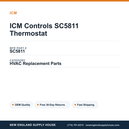 ICM Controls SC5811 Thermostat — New England Supply House spec card [NESH-SPEC-CARD-V2]