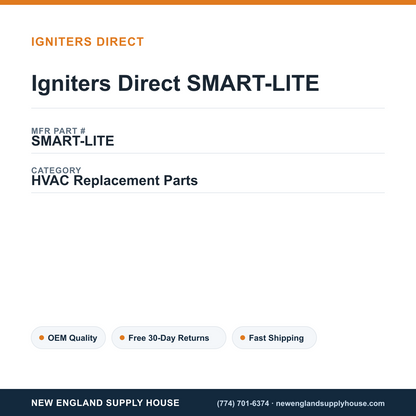 Igniters Direct SMART-LITE — New England Supply House spec card [NESH-SPEC-CARD-V2]
