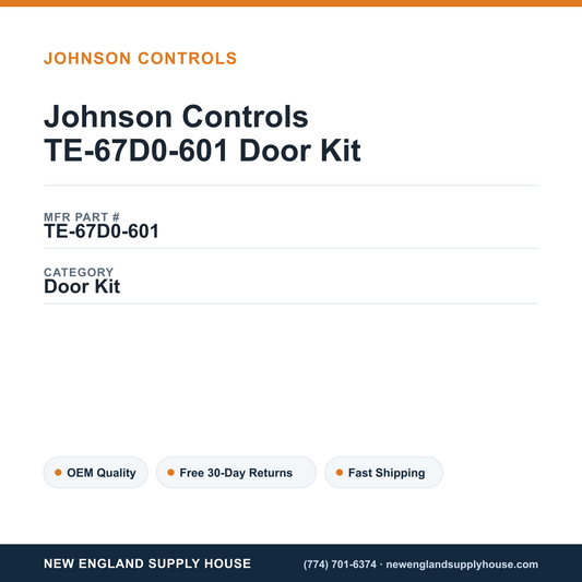 Johnson Controls TE-67D0-601 Door Kit — New England Supply House spec card [NESH-SPEC-CARD-V2]