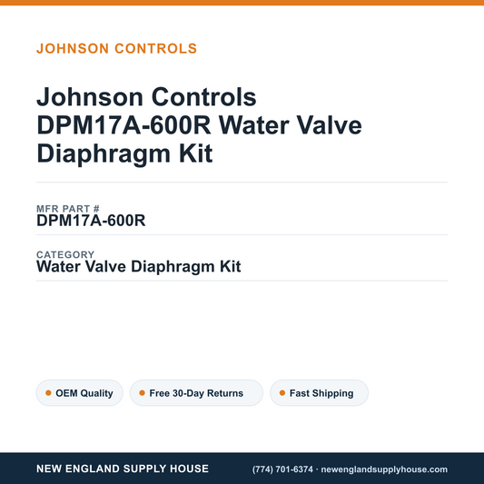 Johnson Controls DPM17A-600R Water Valve Diaphragm Kit — New England Supply House spec card [NESH-SPEC-CARD-V2]