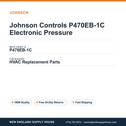 Johnson Controls P470EB-1C Electronic Pressure — New England Supply House spec card [NESH-SPEC-CARD-V2]