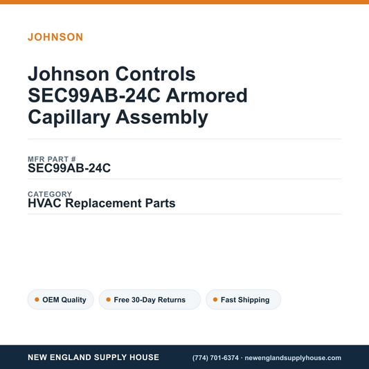 Johnson Controls SEC99AB-24C Armored Capillary Assembly — New England Supply House spec card [NESH-SPEC-CARD-V2]