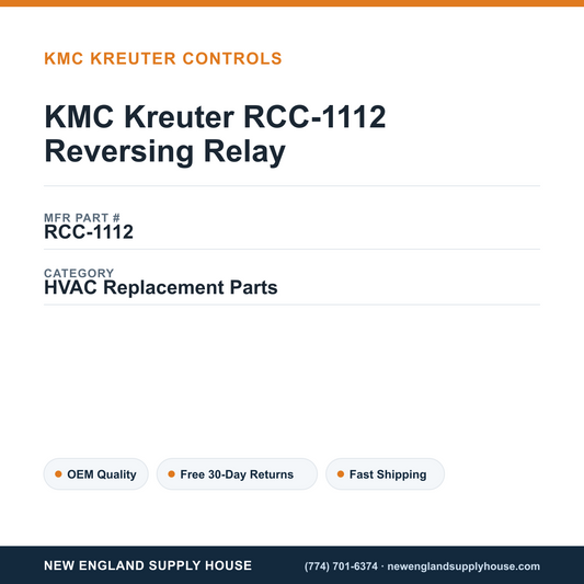 KMC Kreuter RCC-1112 Reversing Relay — New England Supply House spec card [NESH-SPEC-CARD-V2]