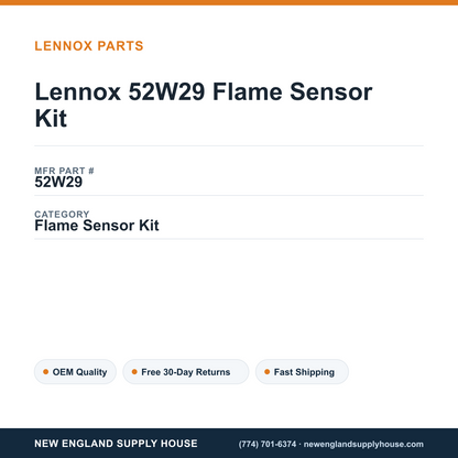 Lennox 52W29 Flame Sensor Kit — New England Supply House spec card [NESH-SPEC-CARD-V2]