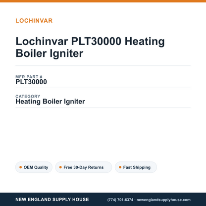 Lochinvar PLT30000 Heating Boiler Igniter — New England Supply House spec card [NESH-SPEC-CARD-V2]