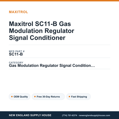 Maxitrol SC11-B Gas Modulation Regulator Signal Conditioner — New England Supply House spec card [NESH-SPEC-CARD-V2]