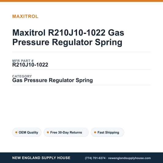 Maxitrol R210J10-1022 Gas Pressure Regulator Spring — New England Supply House spec card [NESH-SPEC-CARD-V2]