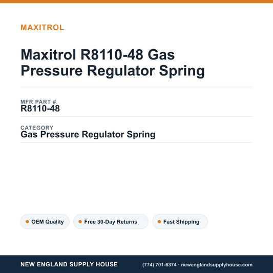 Maxitrol R8110-48 Gas Pressure Regulator Spring — New England Supply House spec card [NESH-SPEC-CARD-V2]