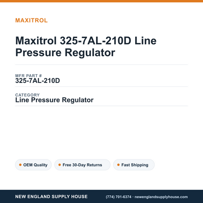 Maxitrol 325-7AL-210D Line Pressure Regulator — New England Supply House spec card [NESH-SPEC-CARD-V2]