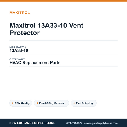 Maxitrol 13A33-10 Vent Protector — New England Supply House spec card [NESH-SPEC-CARD-V2]