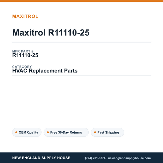 Maxitrol R11110-25 — New England Supply House spec card [NESH-SPEC-CARD-V2]