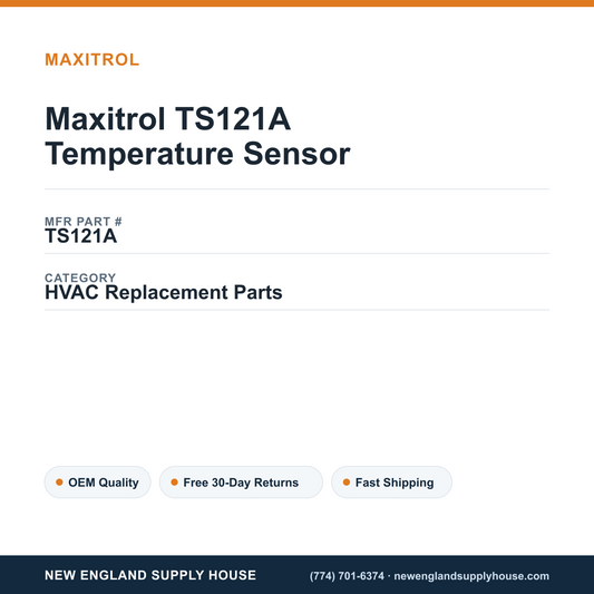 Maxitrol TS121A Temperature Sensor — New England Supply House spec card [NESH-SPEC-CARD-V2]