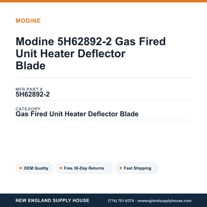 Modine 5H62892-2 Gas Fired Unit Heater Deflector Blade — New England Supply House spec card [NESH-SPEC-CARD-V2]