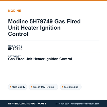 Modine 5H79749 Gas Fired Unit Heater Ignition Control — New England Supply House spec card [NESH-SPEC-CARD-V2]