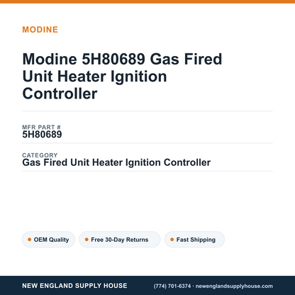 Modine 5H80689 Gas Fired Unit Heater Ignition Controller — New England Supply House spec card [NESH-SPEC-CARD-V2]