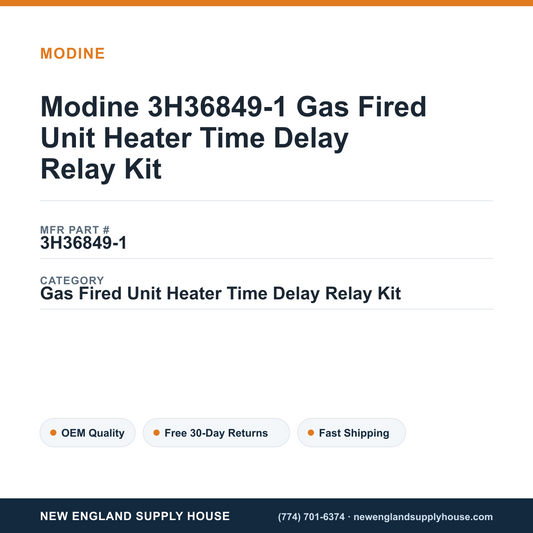 Modine 3H36849-1 Gas Fired Unit Heater Time Delay Relay Kit — New England Supply House spec card [NESH-SPEC-CARD-V2]