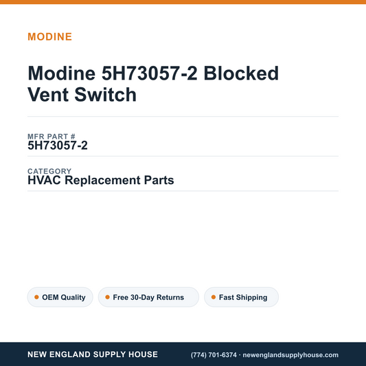 Modine 5H73057-2 Blocked Vent Switch — New England Supply House spec card [NESH-SPEC-CARD-V2]