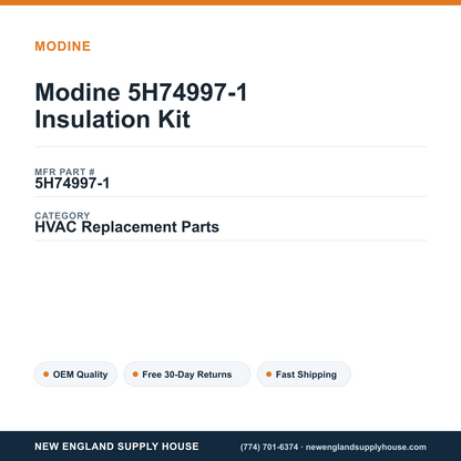 Modine 5H74997-1 Insulation Kit — New England Supply House spec card [NESH-SPEC-CARD-V2]