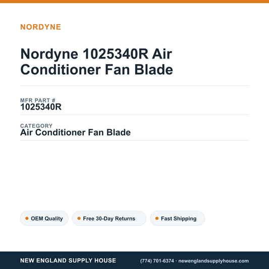 Nordyne 1025340R Air Conditioner Fan Blade — New England Supply House spec card [NESH-SPEC-CARD-V2]